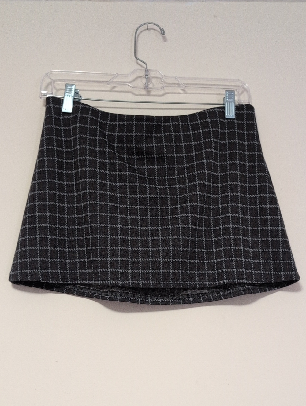NWT American Eagle Outfitters Brown & Blue Plaid Super Mini Skort